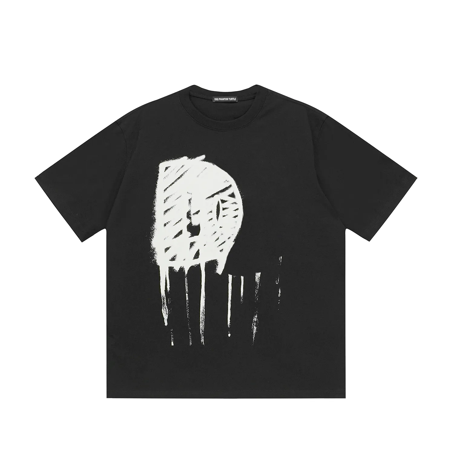 DSQファントムタートルメンズデザイナーTシャツイタリアンミラノファッションロゴプリントTシャツ夏の黒い白いTシャツヒップホップストリートウェア100％コットントップスプラスサイズ05779