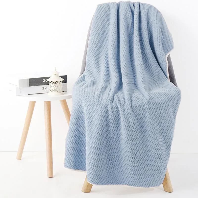 Towel Bath Towels Cotton Coral Fleece 70x140cm Soft 1 Pc White