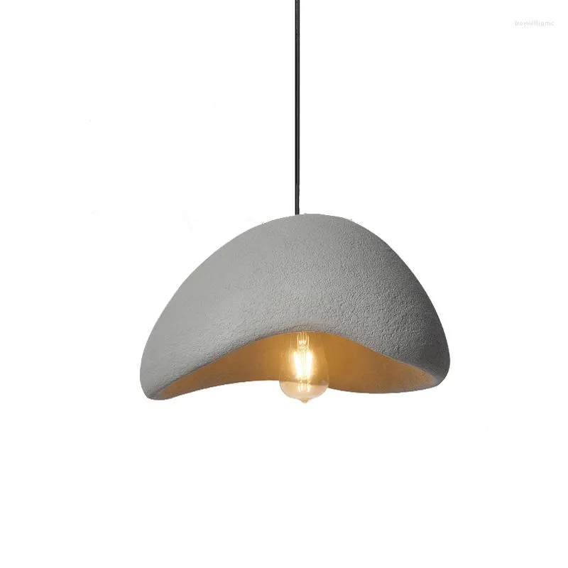 Pendant Lamps Nordic Atmosphere Living Room Semi-Bowl Shaped Droplight With A Diameter Of 40Cm Model Bedroom Decorative White Pendent Lamp