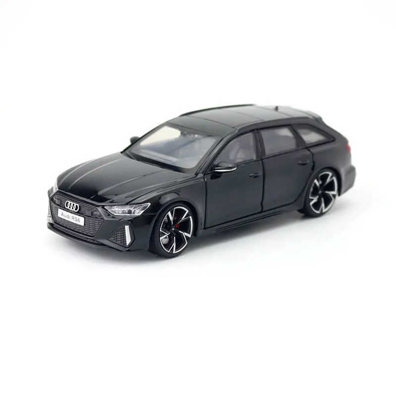 Diecast Model 1 32 Audi RS6 Travel Toy Car Jackiekim Sound Light Educational Vehicle Model Doors Openable Collection Gift For Children 230308