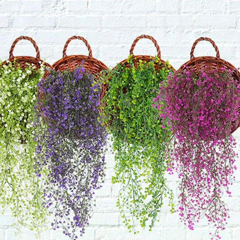 Decorative Flowers Artificial Wall Hanging Plant Fake Birthday Wedding Balcony Patio Garden Decoration Office Indoor Outdoor