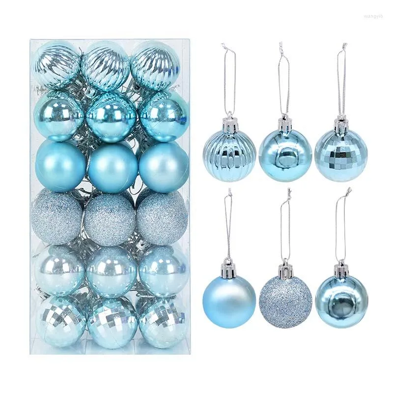 Party Decoration 36Pcs 4CM Plastic Christmas Balls Ornament Hang Small Pendant Ball Indoor Year Xmas Tree Decor Home