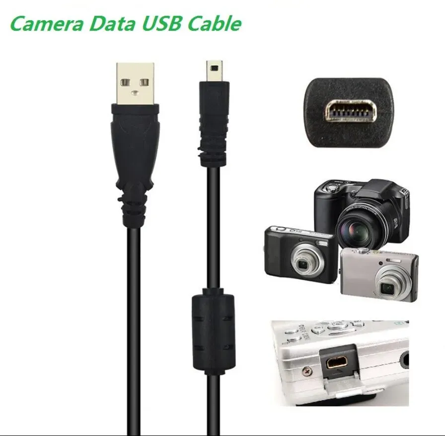 USB 케이블 UC-E6 데이터 / 사진 전송 케이블 코드 Nikon 및 Samsung Camera-1.5m 5ft 1m 3ft 용 리드 와이어