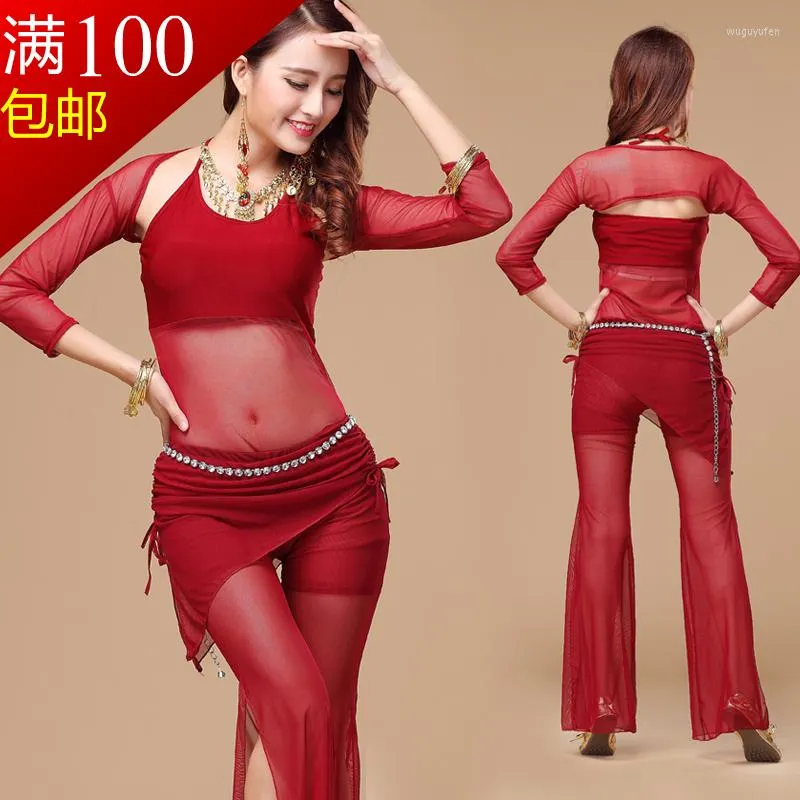 Stage Wear 2023 Offre spéciale Promotion Femmes Coton Femme Square Belly Dance Costumes Top Pantalon Bellydance Costume Professionnels S72 K72