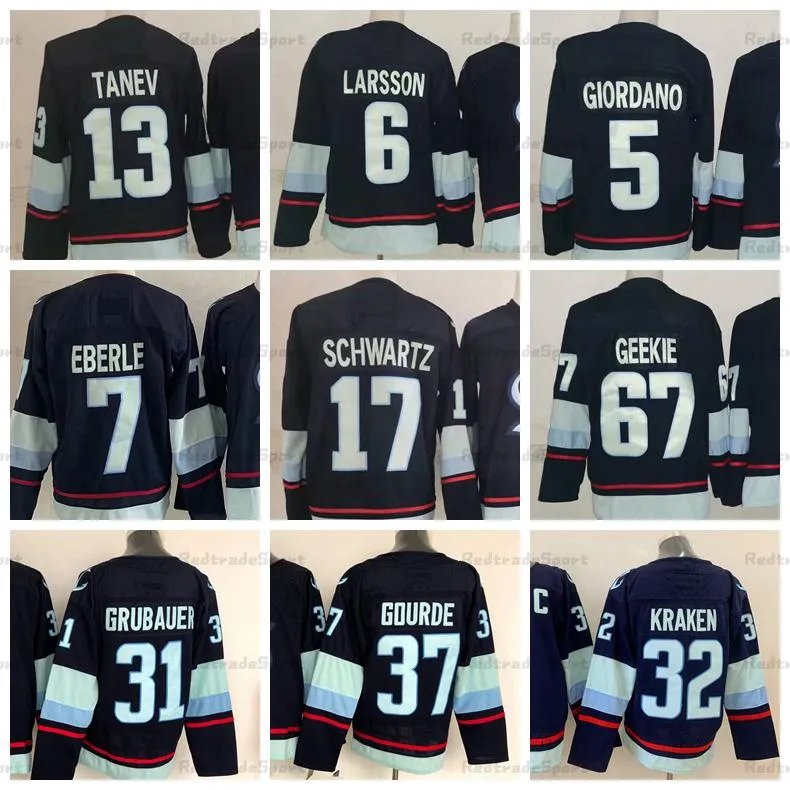 2021 Inaugural Hockey Jerseys Shane Wright 7 Eberle Morgan Geekie Yanni Gourde Jaden Schwartz Brandon Tanev Philipp Grubauer 6 Adam Larsson