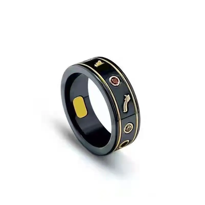 Amore doppia lettera G anello di fidanzamento festa della mamma inciso pianeta api speciale placcato oro bague mens designer anelli di lusso accessori promettono chic ZB039 E23