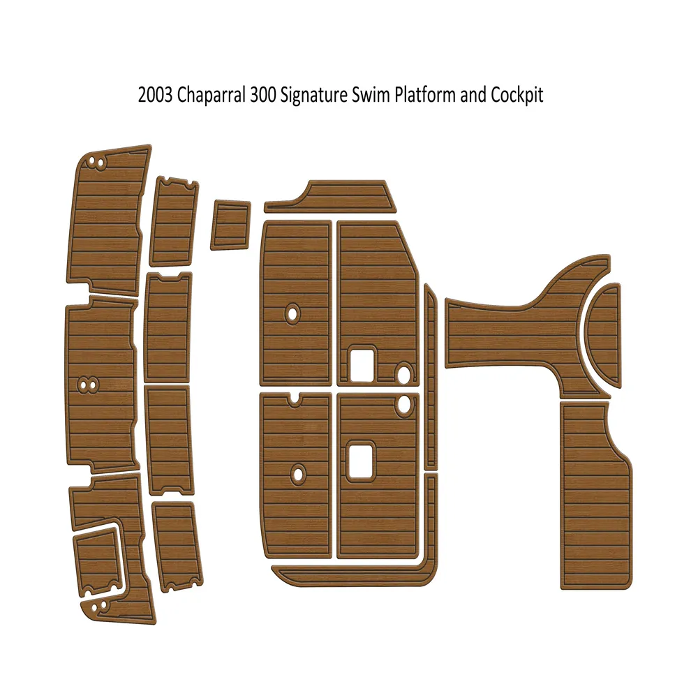 2003 Chaparral 300 Firma piattaforma da bagno pozzetto barca EVA schiuma pavimento in teak