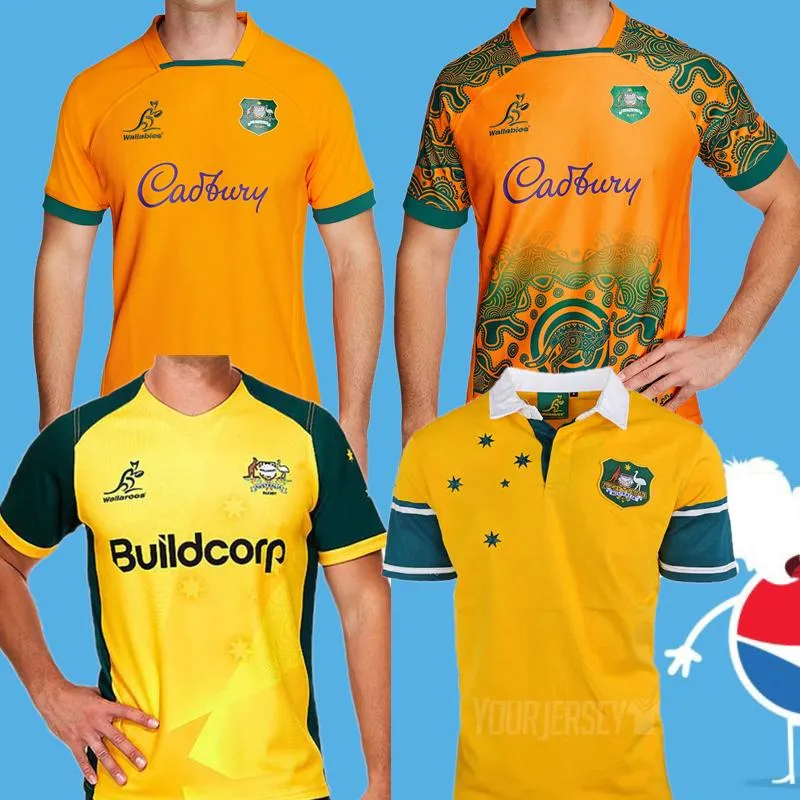 2022 2023 Australië Retro Rugby Jerseys 22 23 thuis weg Kangoeroes Wallaby Maat S-5XL maillot de National Mannen Vrouwen