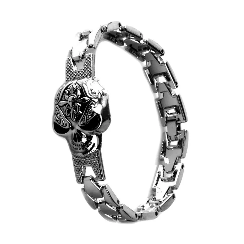 Charm Armband Fashion Punk Skull Armband Rock Hip Hop Alloy Chain Party Men's Gift Accessories
