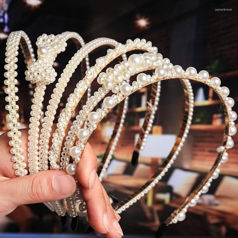 Headpieces Bruids hoofddeksel Bruiloft Haaraccessoires Pearl sieraden Prom Vine Bloem