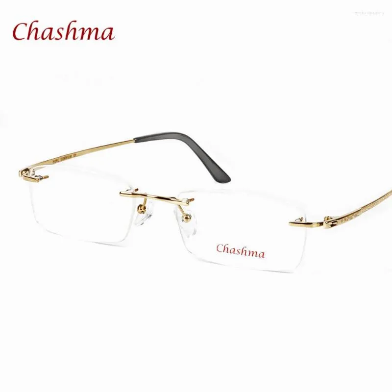 Sunglasses Frames Men Optical Prescription Glasses Rimless Frame Pure Titanium High Quality Women Fashion Frameless Eyeglasses Mujer Clear