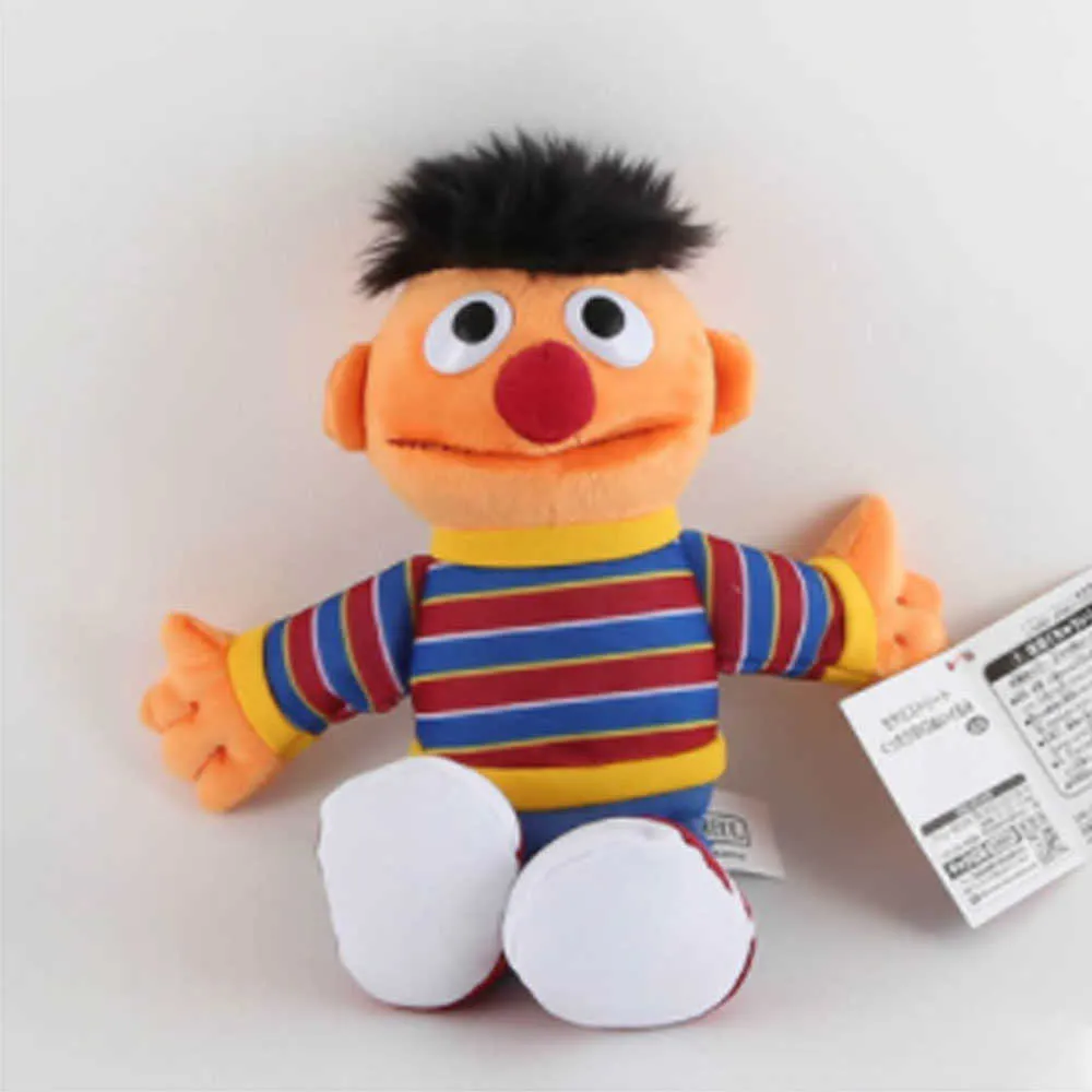 Stuffed Plush Animals 23cm Sesame Street Elmo Cookie Duck Ernie Bert Cartoon Animal Plush Soft Stuffed Toys Dolls Christmas Birthday Gift for KidsJ230308