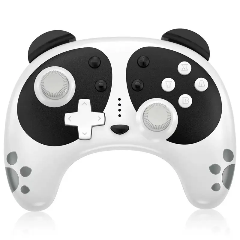 Kablosuz Bluetooth Gamepad Denetleyicisi Switch Console/Switch Pro Gamepads Denetleyicileri için Sevimli Panda Oyun Denetleyicileri Joystick Destek NFC Fonksiyon DHL