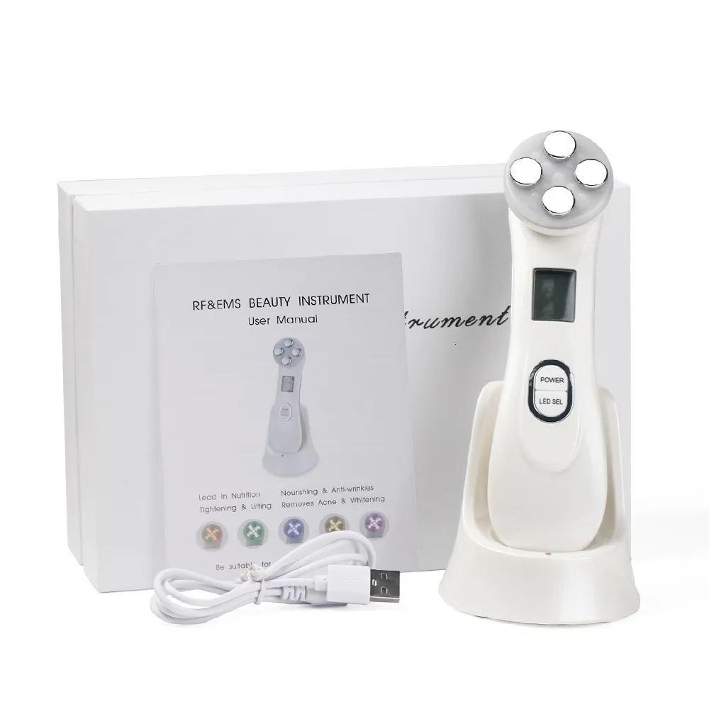 Ansiktsvårdsenheter ansikte Skin EMS Mesoterapi Electroporation RF Radio Frequency LED Pon Skin Care Device Face 2230308