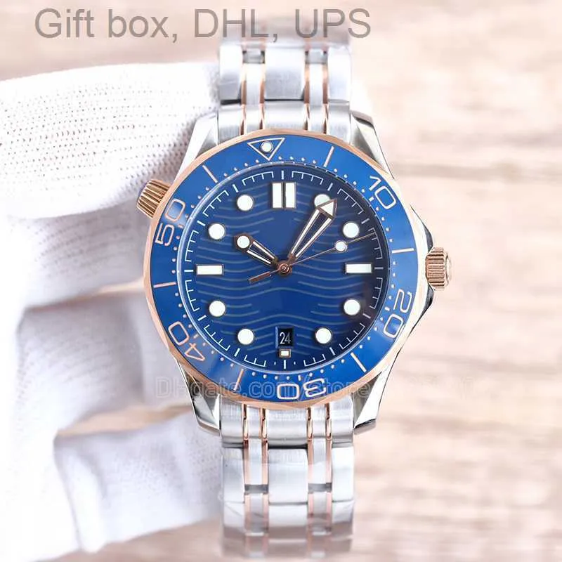 Titanium watch AAAAA montre mécanique automatique hommes homme montres hommes montre-bracelet montres de plongée résistant à l'eau 300m argent montres Omg Date juste