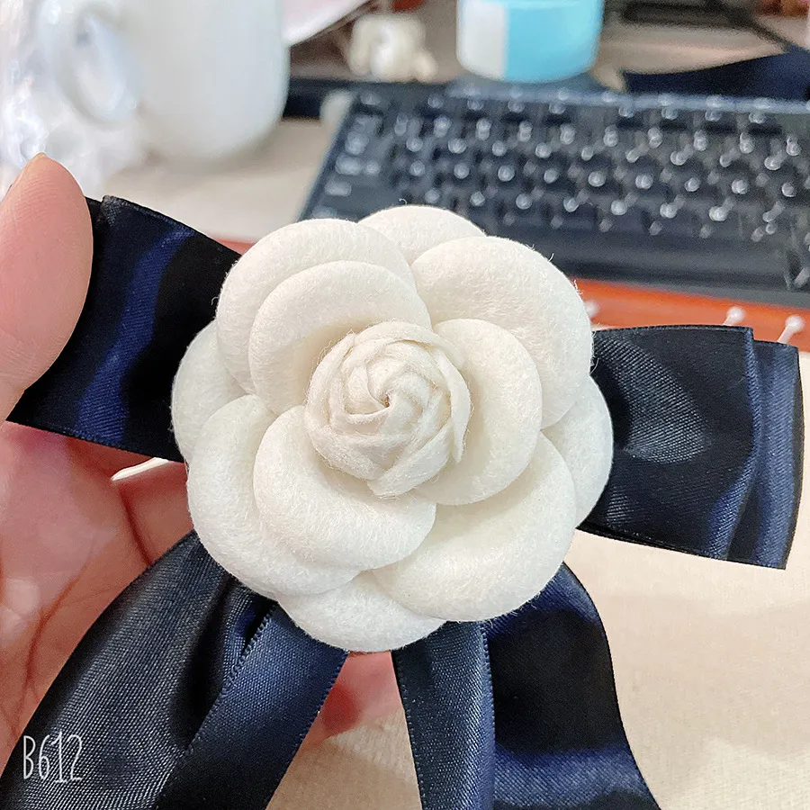 Wedding Accessories Jewelry New style imitation wool bowknot brooch collar fabric ribbon high-grade camellia corsage clothing accessories