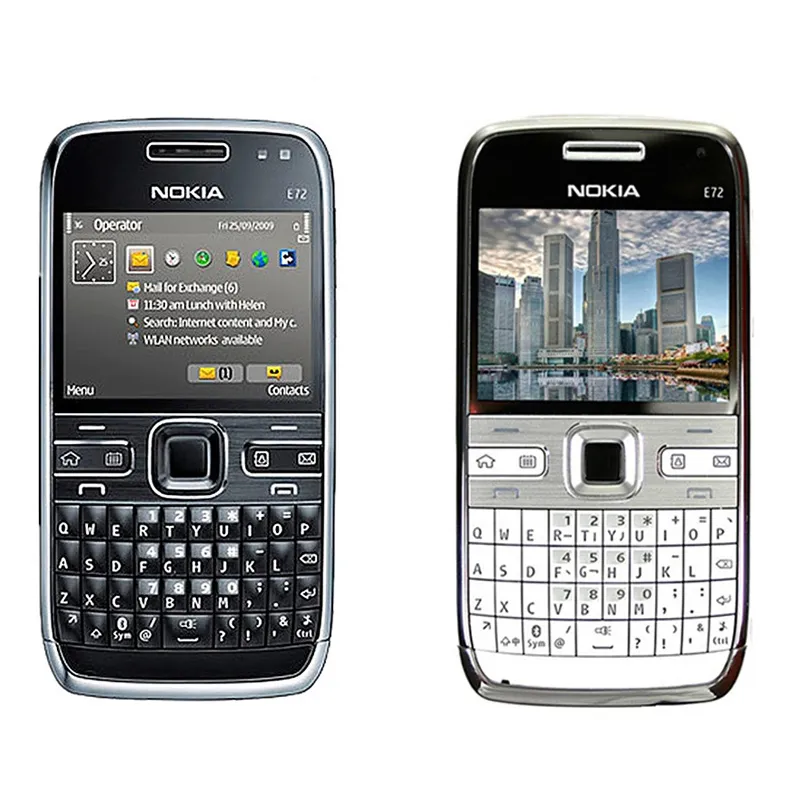 Refurbished Cell Phones Nokia E72 3G WCDMA WIFI For Student Old man Classsic Nostalgia Unlocked Phone With Reatil Box