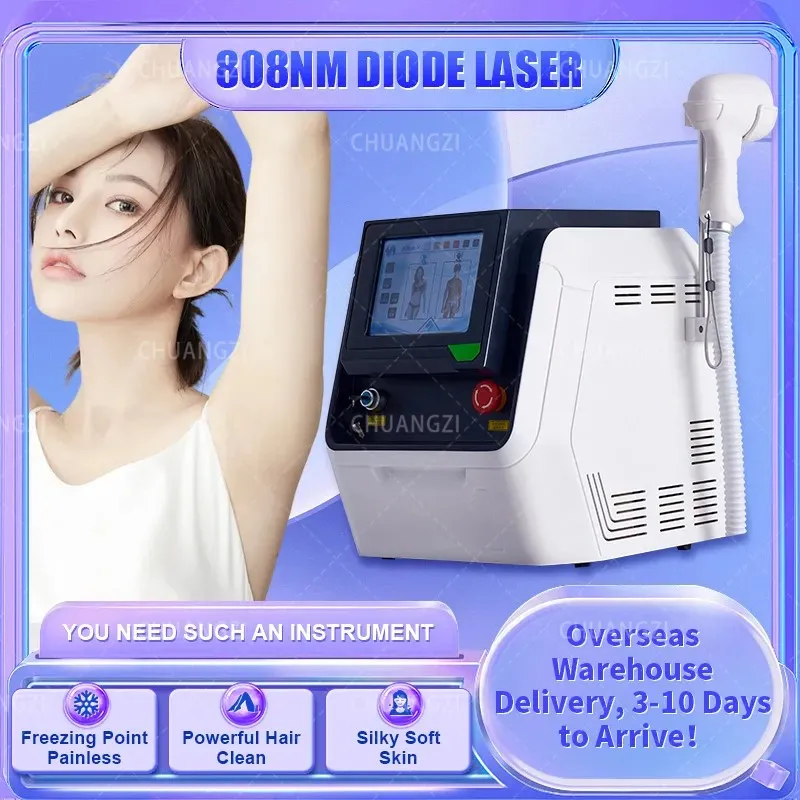 2023 808NM DIODE DIODE MELLAVAL MACHITION 2000W Three Three Threet Fenderms Ice Titanium Skin Rejuvenation Equipar