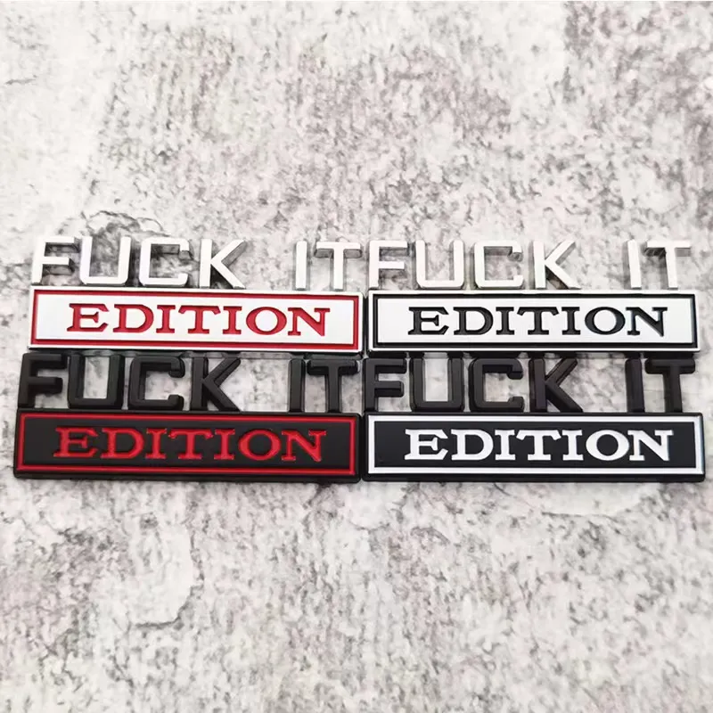 الحفلة ديكور اللعنة ملصق سيارة Auto Truck 3D شارة الشارة شريحة الرقم الخلفي
