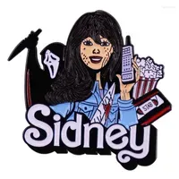 Brooches Scream Sidney Ghost Face Stab Enamel Pin Final Girl Badge Classic Horror Movie Slasher Brooch Backpack Decoration Jewelry