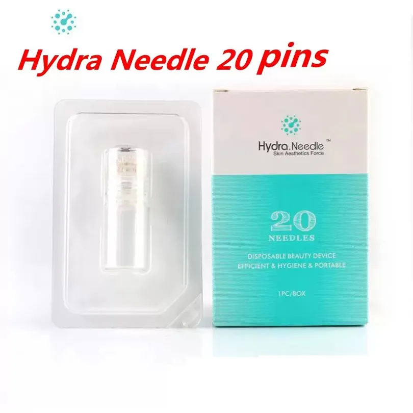 Hydra iğnesi 20 pim mikro iğne derma damgası aqua mikro kanal mezoterapi mezo rulo altın iğne ince dokunma sistemi 64 25 pin