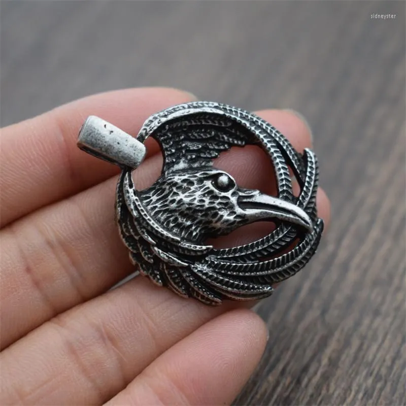 Pendentif Colliers Vintage Viking Aile Oiseau Corbeau Scandinave Amulette Animal Bijoux