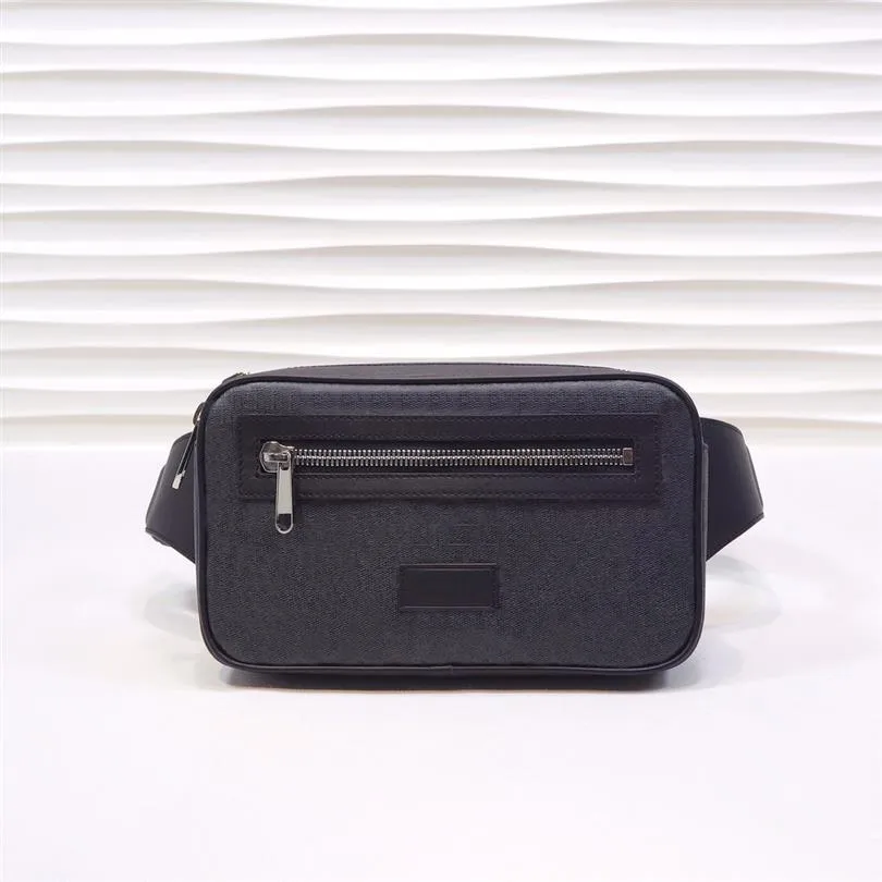 Sac de taille massif noir classique Black Soft avec boîte de ceinture de ceinture de la boîte
