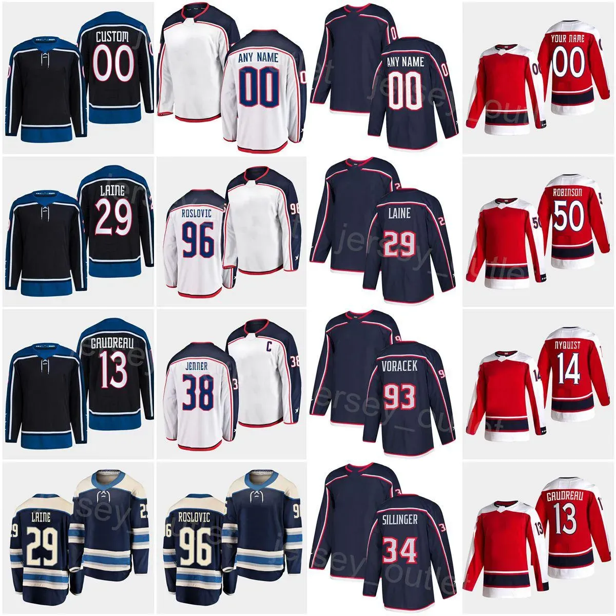 Custom Man Woman Youth Hockey Reverse Retro 29 Patrik Laine Jersey 93 Jakub Voracek 38 Boone Jenner 34 Cole Sillinger 96 Jack Roslovic 14 gu