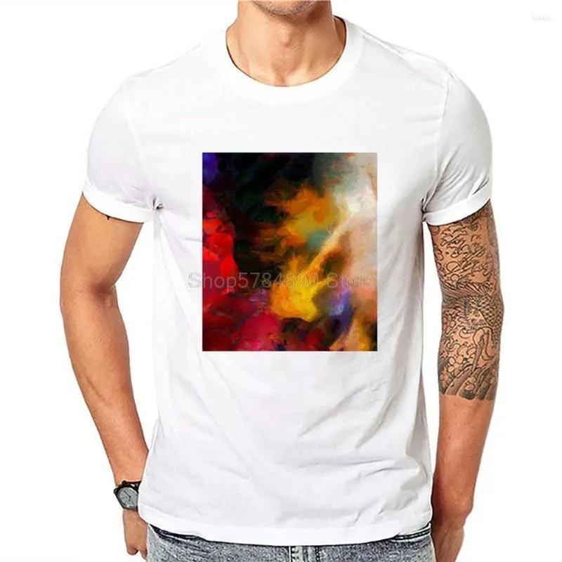 Herr t-skjortor t-shirt färg mönster botten skjorta mäns kort ärm