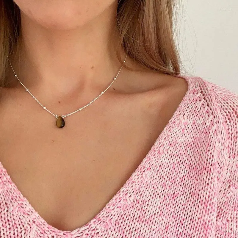 Choker opalite ketting maansteen stijl opaal edelsteen druppel