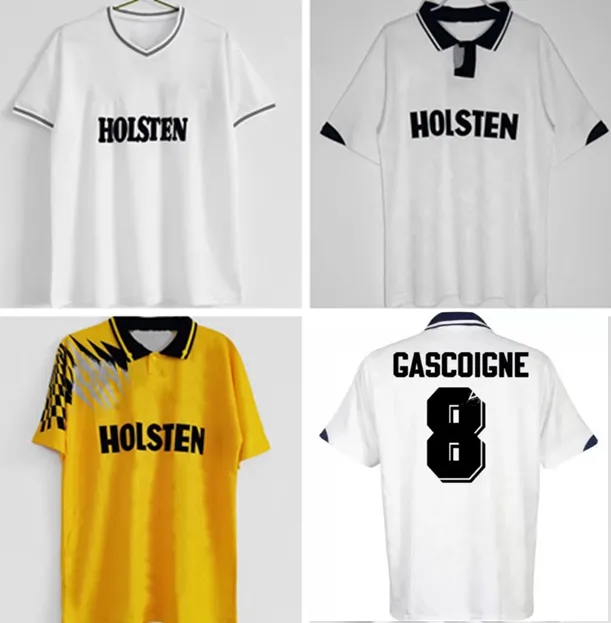 Retro Soccer Jerseys Totteenhams 1984 1990 1992 1994 1995 Klinsmann Gascoigne Anderton Sheringham 83 84 90 92 94 95 Classic Vintage Shirt Uniforms de futbol size s-xxl