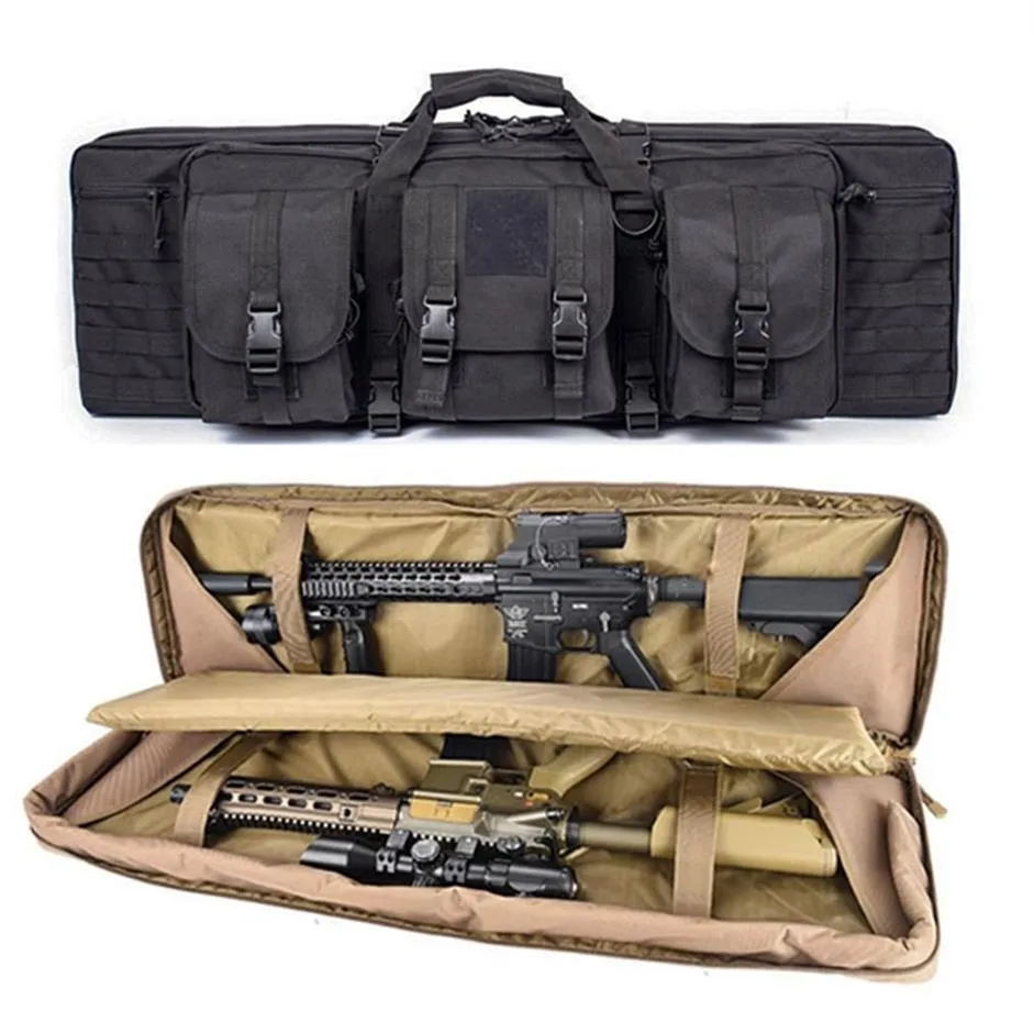 36 47 pouces Sac à carabine Double Gun Case Sac à dos pour M4A1 AR15 AK47 AIRSOFT PORTABLE PORTABLE ACCESSOIRES DE CHASSEM