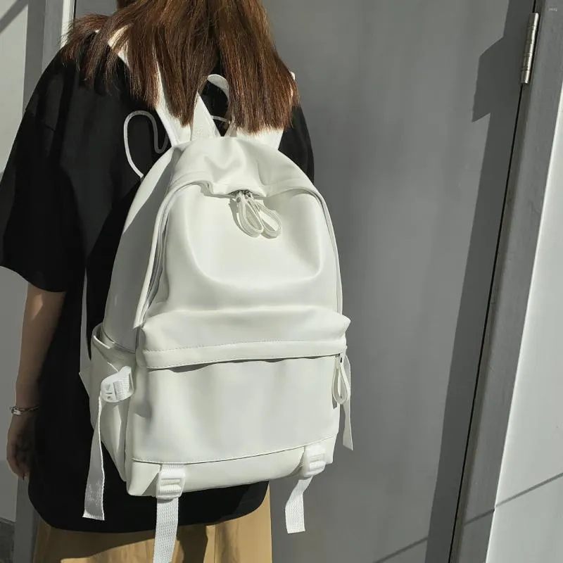 Sac à dos marque femmes grande capacité sacs pour ordinateur portable en cuir PU école voyage sacs à dos sac de livre décontracté hommes sac à dos noir