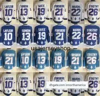 Men Retro Hockey Jersey Vintage 21 Peter Forsberg Jersey 26 Peter Stastny 10 Guy Lafleur 13 Mats Sundin 19 Joe Sakic CCM Home Navy