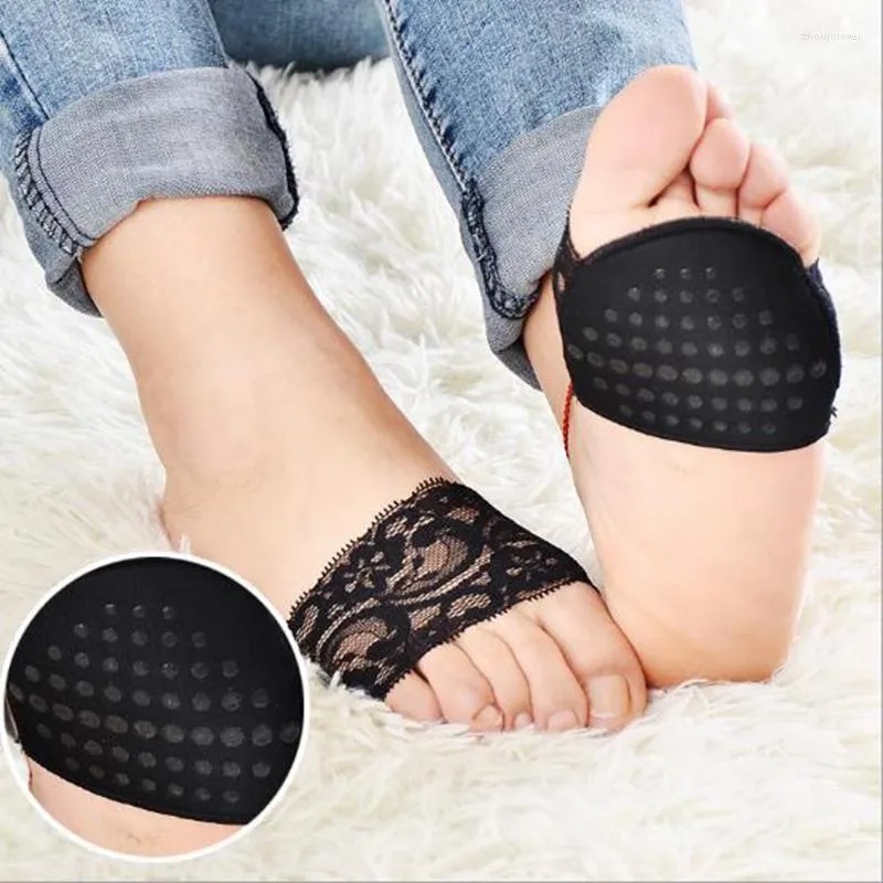 Calcetines de mujer Pies de verano Toe Protect High Heel Half Foot Lady antideslizante Sweat No Show Invisible Fashion