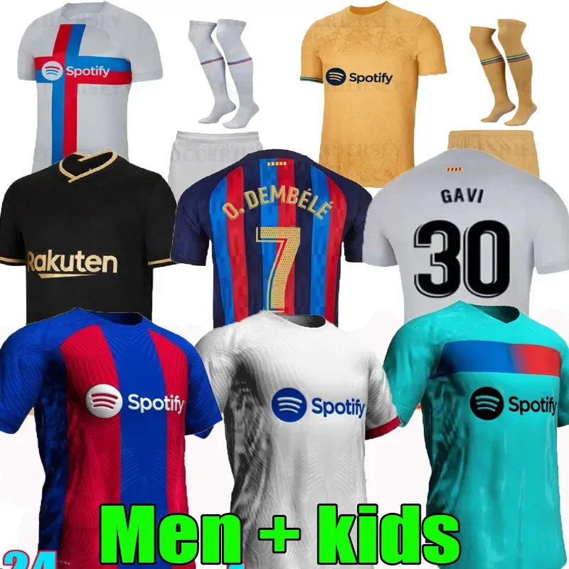 S-4XL 20 21 22 23 voetbalshirts PEDRI GAVI LEWANDOWSKI camiseta de futbol AUBA barca RAPHINHA 2022 2023 vierde ANSU FATI voetbalshirt MEM