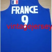 Tony Parker #9  National Team Retro Basketball Jersey Men's Stitched Custom Any Number Name Jerseys