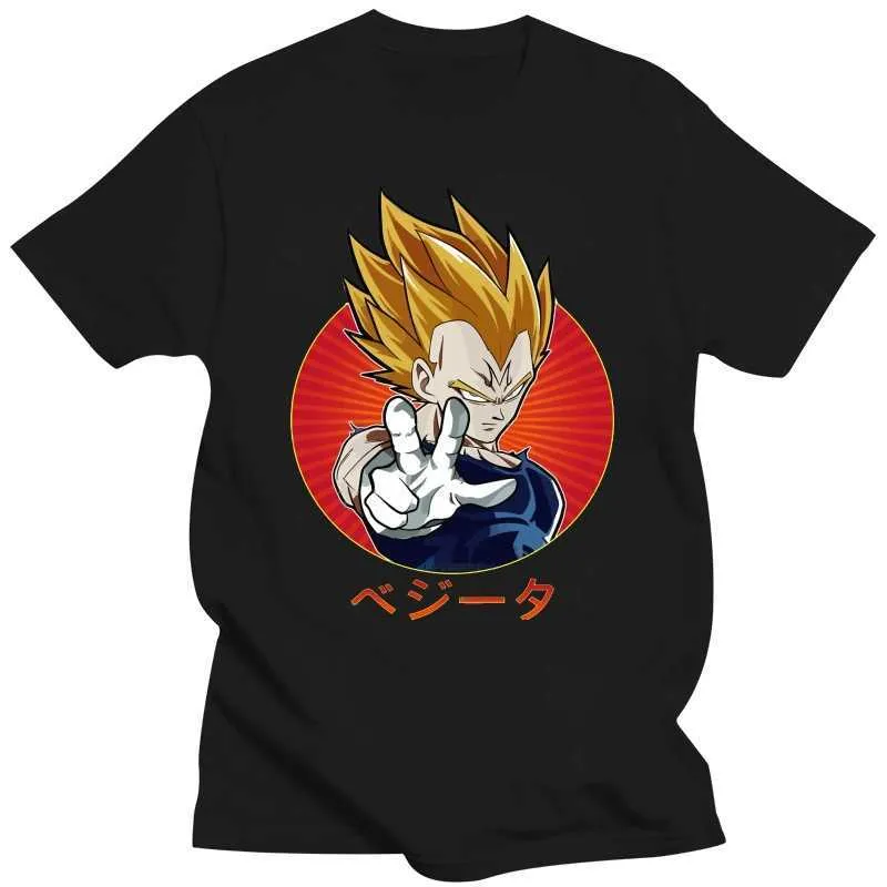 T-shirty męskie Majin V e g e t a dbz T-shirt dmn koszulka czarna g230309