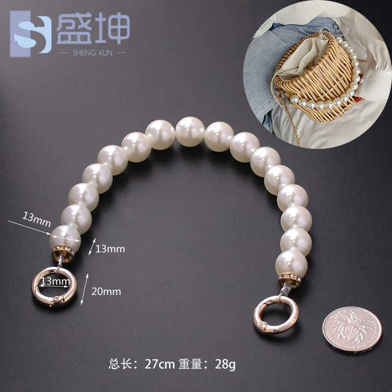 Diamond Pearl Bag Chain Spring and Summer Diy Decorative Pearl Bag Chain Strap 230309