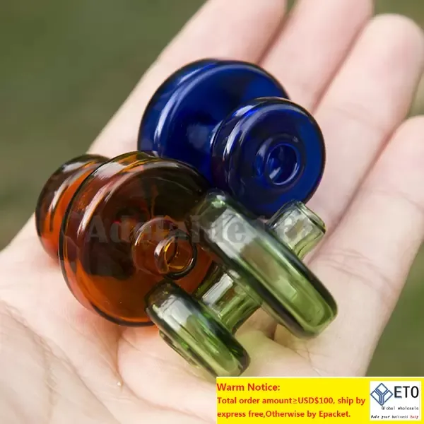 Cupola con tappo in carburatore per bottiglia di vetro colorato per meno chiodi al quarzo da 34 mm 2 mm 3 mm 4 mm di spessore Chiodi senza cupola