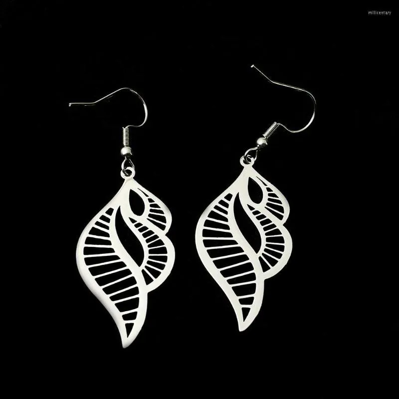 Boucles d'oreilles pendantes créativité acier inoxydable sculpture conque pour femmes mode escargot de mer bijoux gouttes goujons accessoires