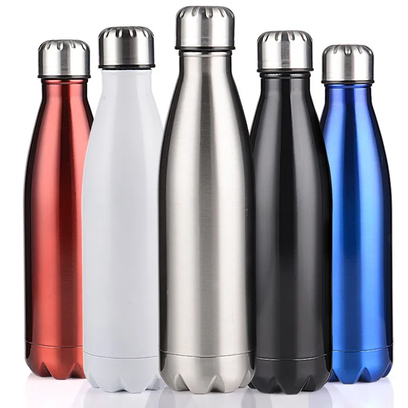 Water Bottles 350/500/750/1000ml Double-Wall Insulated Vacuum Flask Stainless Steel Water Bottle Cola Water Beer Thermos for Sport Bottle 230309