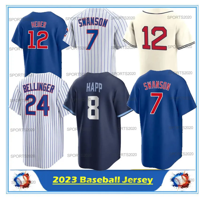 2023 Custom 7 Dansby Swanson Jersey 24 Cody Bellinger Seiya Suzuki Andrelton Simmons Nick Madrigal Marcus Stroman Willson Ian Happ Jason