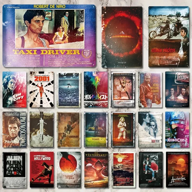 Vintage Movie Metal Painting Poster Plaque Metal Vintage Classic Movie Metal Sign Wall Decor voor Bar Pub Man Cave Iron Painting Tin 30x20cm W03