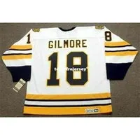 New Jerseys Mens Happy Gilmore Ccm Vintage White Retro Hockey Jersey Vintage Long Sleeves