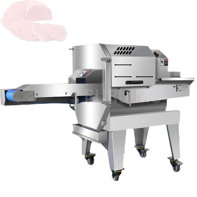 Vollautomatische Aufschnittmaschine für eingelegtes Fleisch, kommerzielle Aufschnittmaschine für gekochtes Rindfleisch, Aufschnittmaschine für gekochtes Fleisch, Sork- und Speckschneider