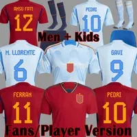 2022 Spain soccer jerseys Espana ANSU FATI ASENSIO MORATA FERRAN KOKE GAVI C.SOLER 22 23 WORLD RAMOS CUP fans Player version football shirts