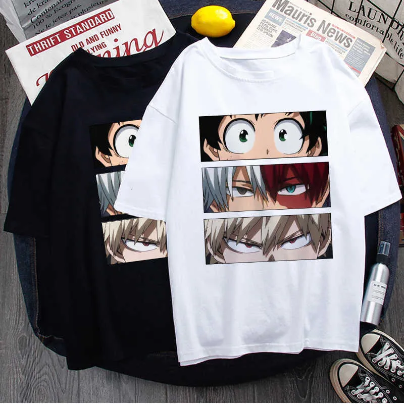 Men's T-Shirts My Hero Academia Bakugou T-shirt Men Cute Anime Boku No Hero Academia T Shirt Cool Todoroki Graphic Tshirt Hip Hop Top Tees Male G230309