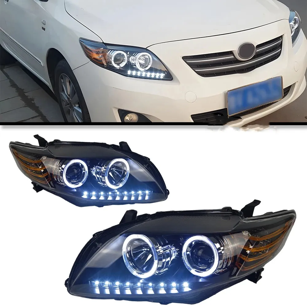 Faros delanteros de coche para Toyota Corolla 2008-20 10 luces LED de señal de giro tipo serpentina montaje de luz de marcha atrás