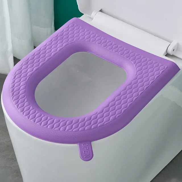 Housse de siège de toilette avec poignée, couvre-siège de toilette